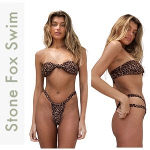 STONE FOX SWIM Lele Bikini Top - Sahara Print L